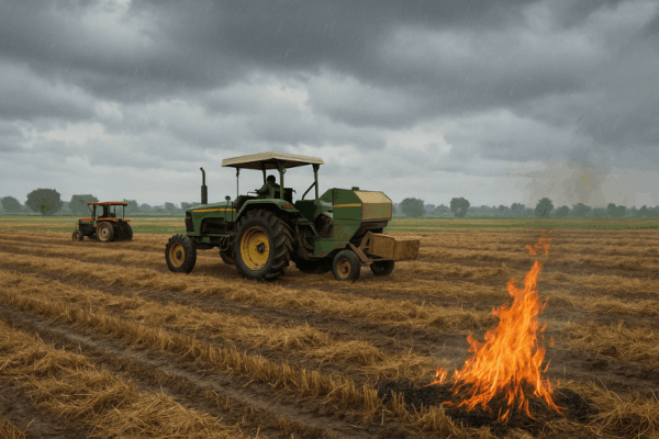 Haryana's Stubble Burning Numbers Hit Record Low-min