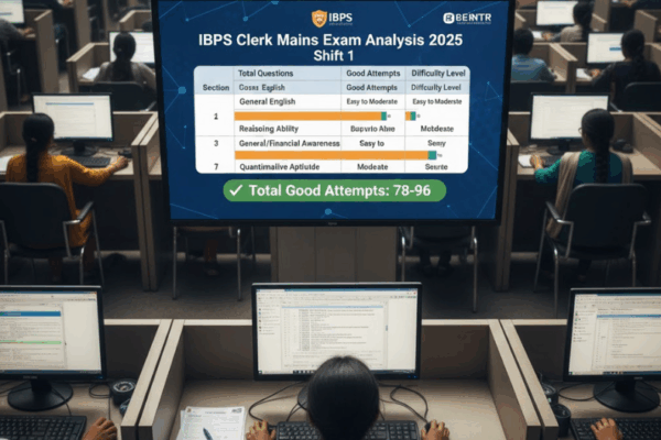 IBPS Clerk Mains Exam Analysis 2025 Shift 1 Review, Difficulty Level and Good Attempts