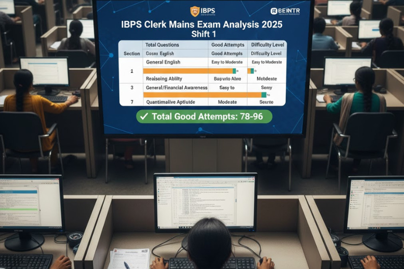 IBPS Clerk Mains Exam Analysis 2025 Shift 1 Review, Difficulty Level and Good Attempts
