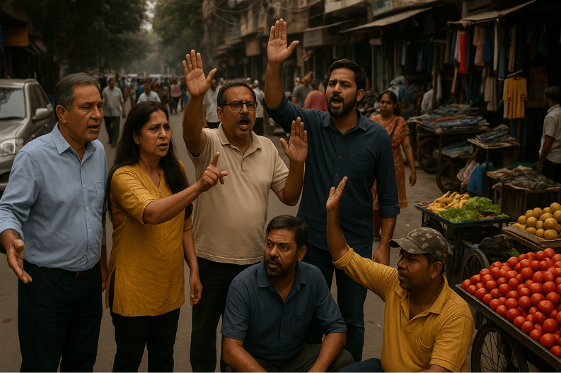 Residents of Indirapuram Fight Against Illegal Vendors Blocking Pathways