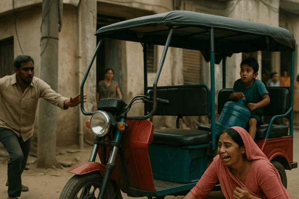 Tragic Accident Involving E-Rickshaw Claims Young Life in Delhi