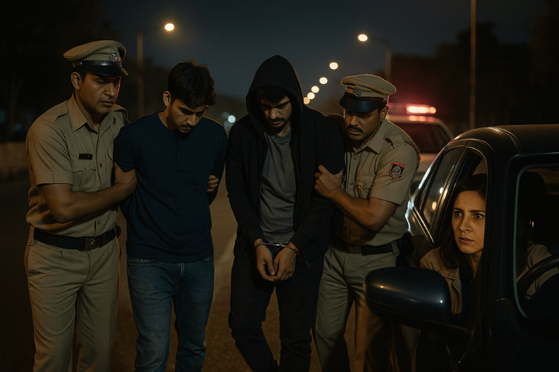 Two Men Arrested for Chasing Woman Journalist from Noida to Lajpat Nagar