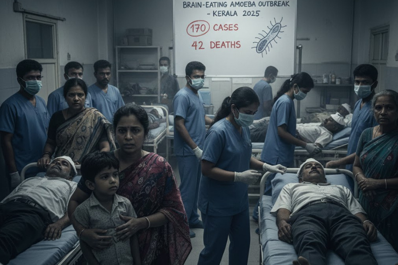 Brain-Eating Amoeba Cases Surge in Kerala 170 Infections, 42 Deaths in 2025