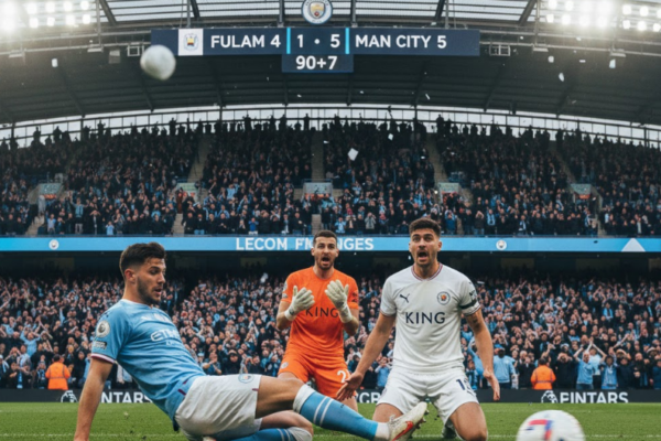 Fulham vs Man City City Survives 5-4 Thriller Despite Nearly Blowing Four-Goal Lead