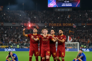 Roma vs Genoa Ferguson Stars As Roma Crushes Genoa 3-1 To Claim Fourth Place